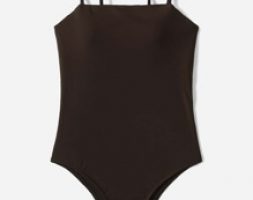 Solid One Piece Swimsuit