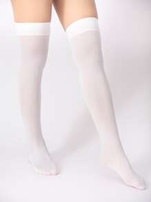 Solid Over The Knee Socks