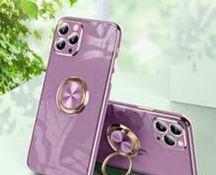Solid Phone Case With Ring Holder