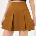 Solid Pleated Skirt