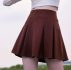 Solid Pleated Skirt