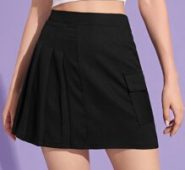 Solid Pocket Skirt