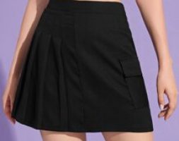 Solid Pocket Skirt