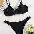 Solid Push Up Bikini Swimsuit