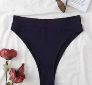 Solid Rib Bikini Bottom