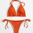 Solid Rib Bikini Swimsuit