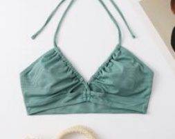 Solid Rib Bikini Top