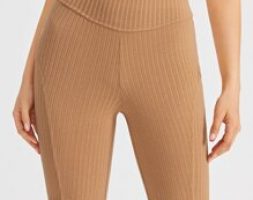 Solid Ribbed Biker Shorts