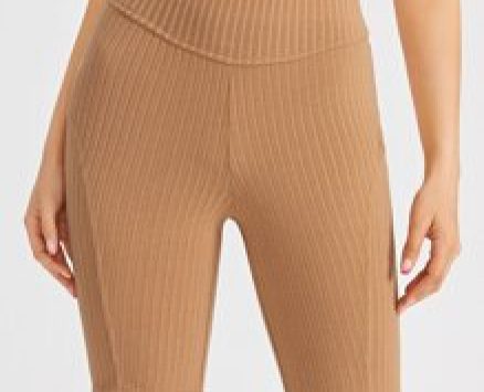 Solid Ribbed Biker Shorts