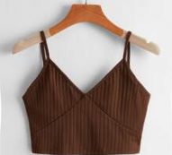 Solid Ribbed Knit Cami Top