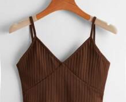 Solid Ribbed Knit Cami Top