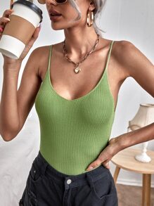 Solid Ribbed Knit Top