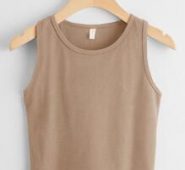 Solid Ribbed Tank Top