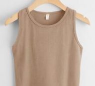 Solid Ribbed Tank Top