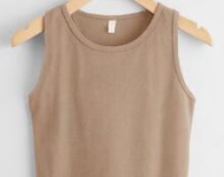 Solid Ribbed Tank Top