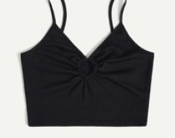 Solid Ring Detail Cami Top