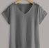 Solid Roll Up Sleeve Blouse