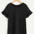 Solid Ruffle Cuff Top