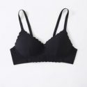 Solid Scallop Trim Bra