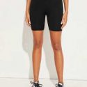 Solid Skinny Sports Biker Shorts