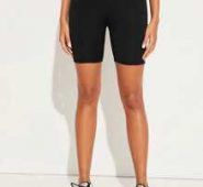 Solid Skinny Sports Biker Shorts