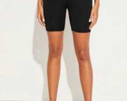 Solid Skinny Sports Biker Shorts