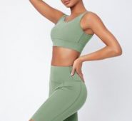 Solid Sports Bra & Biker Shorts