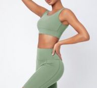 Solid Sports Bra & Biker Shorts