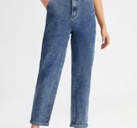 Solid Straight Leg Jeans