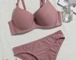 Solid Super Push Up Lingerie Set