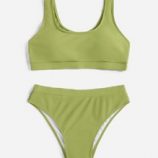 Solid Tank Bikini Swimsuit