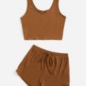 Solid Tank Top & Track Shorts