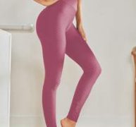 Solid Textured Sports Leggings