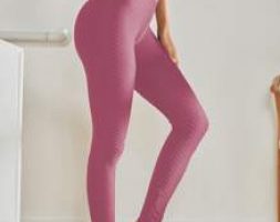 Solid Textured Sports Leggings