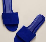 Solid Thick Band Slip On Flat Sandals