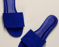 Solid Thick Band Slip On Flat Sandals