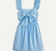 Solid Tie Front Cut Out Dress