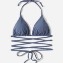 Solid Triangle Halter Bikini Top