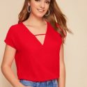 Solid V-cut Neck Top