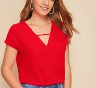 Solid V-cut Neck Top