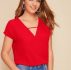 Solid V-cut Neck Top