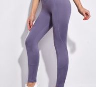 Solid Wide Band Waist Sports Leggings