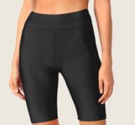 Solid Wide Waistband Cycling Shorts