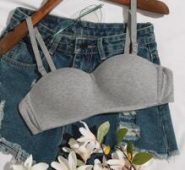 Solid Wireless Bra With Detachable Strap