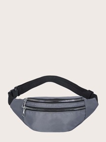 Solid Zip Fanny Pack