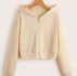 Solid Zip Up Crop Jacket