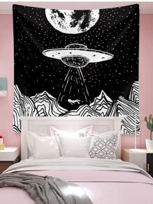 Spaceship Print Tapestry