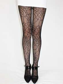 Spider Web Pattern Tights