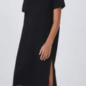 Split Hem Solid Dress