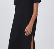 Split Hem Solid Dress